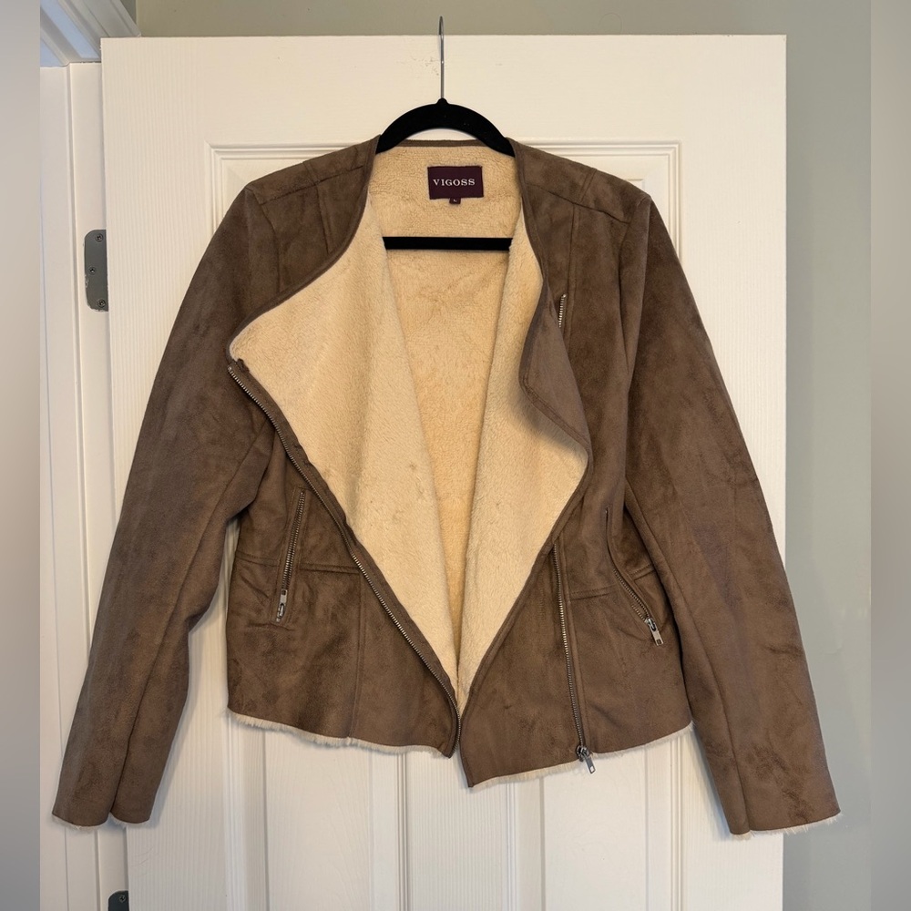 Vigoss Women's Tan Teddy Jacket